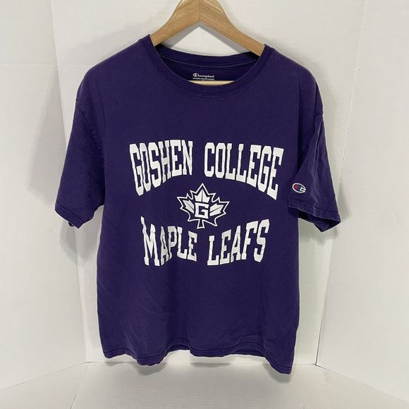Champion Other - Goshen College Maple Leafs Graphic T Shirt, Large, Champion, Purple